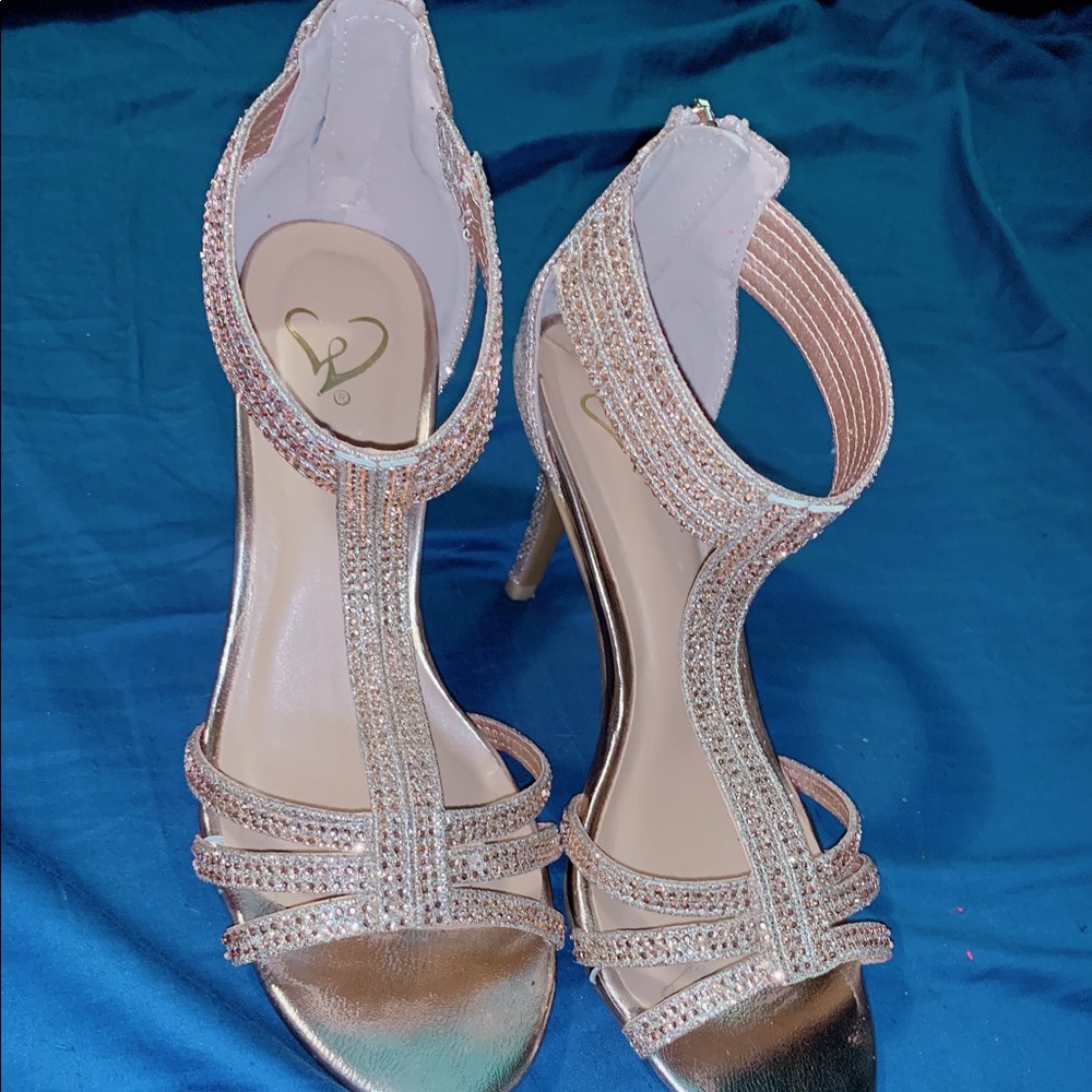 Rose gold shoes